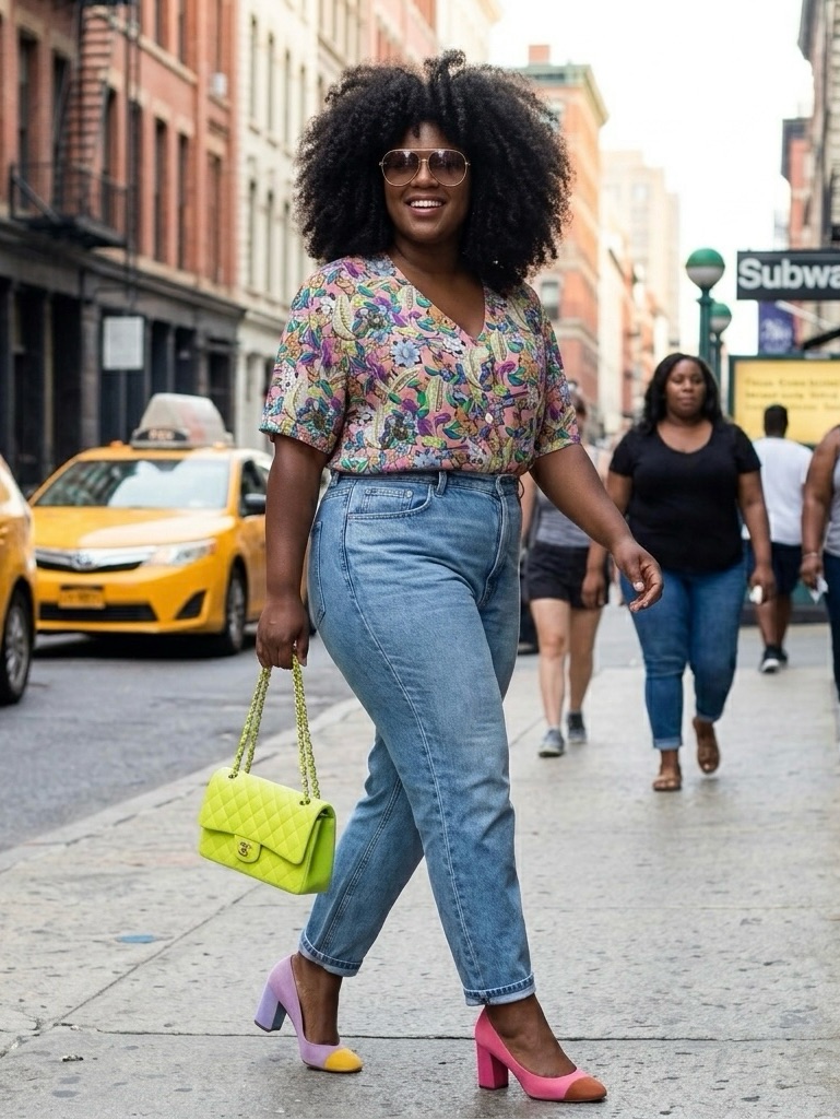 Plus Sized Vintage Statement Blouse